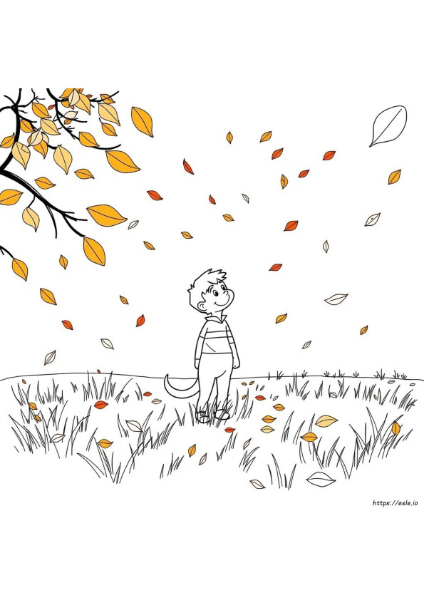 Fletcher And The Falling Leaves Coloring Page