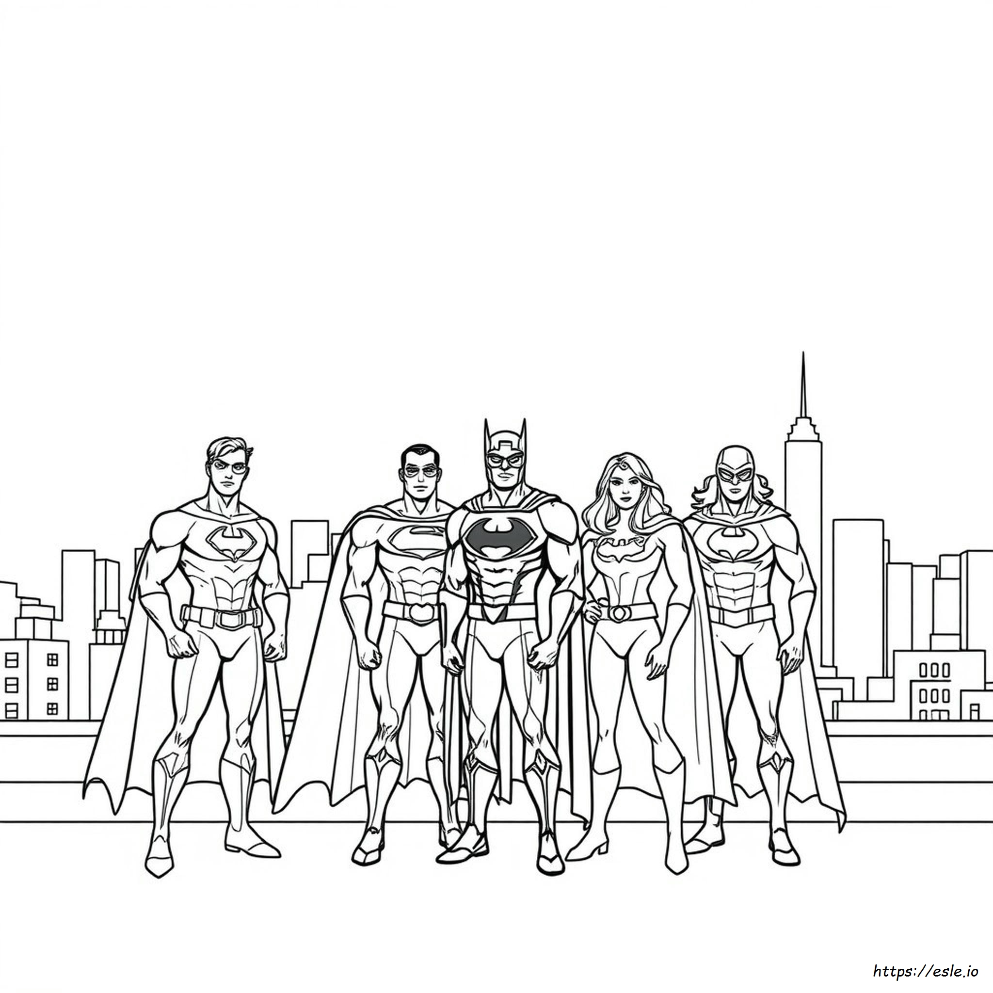 De Justice League Kleurplaten kleurplaat