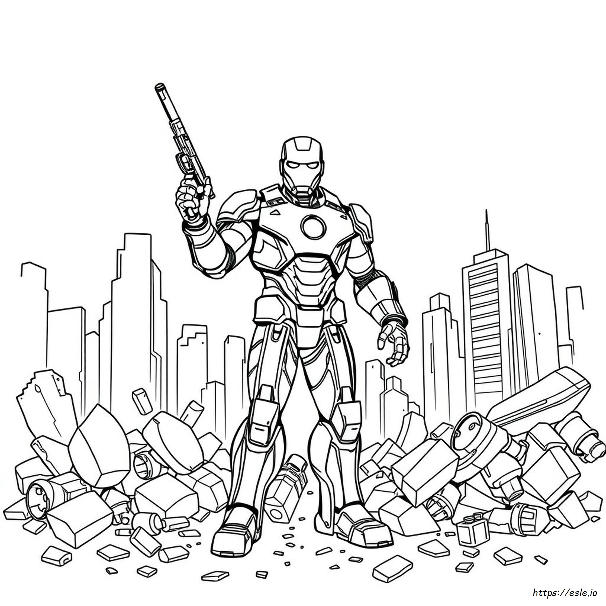 Zombie Iron Man Coloring Pages