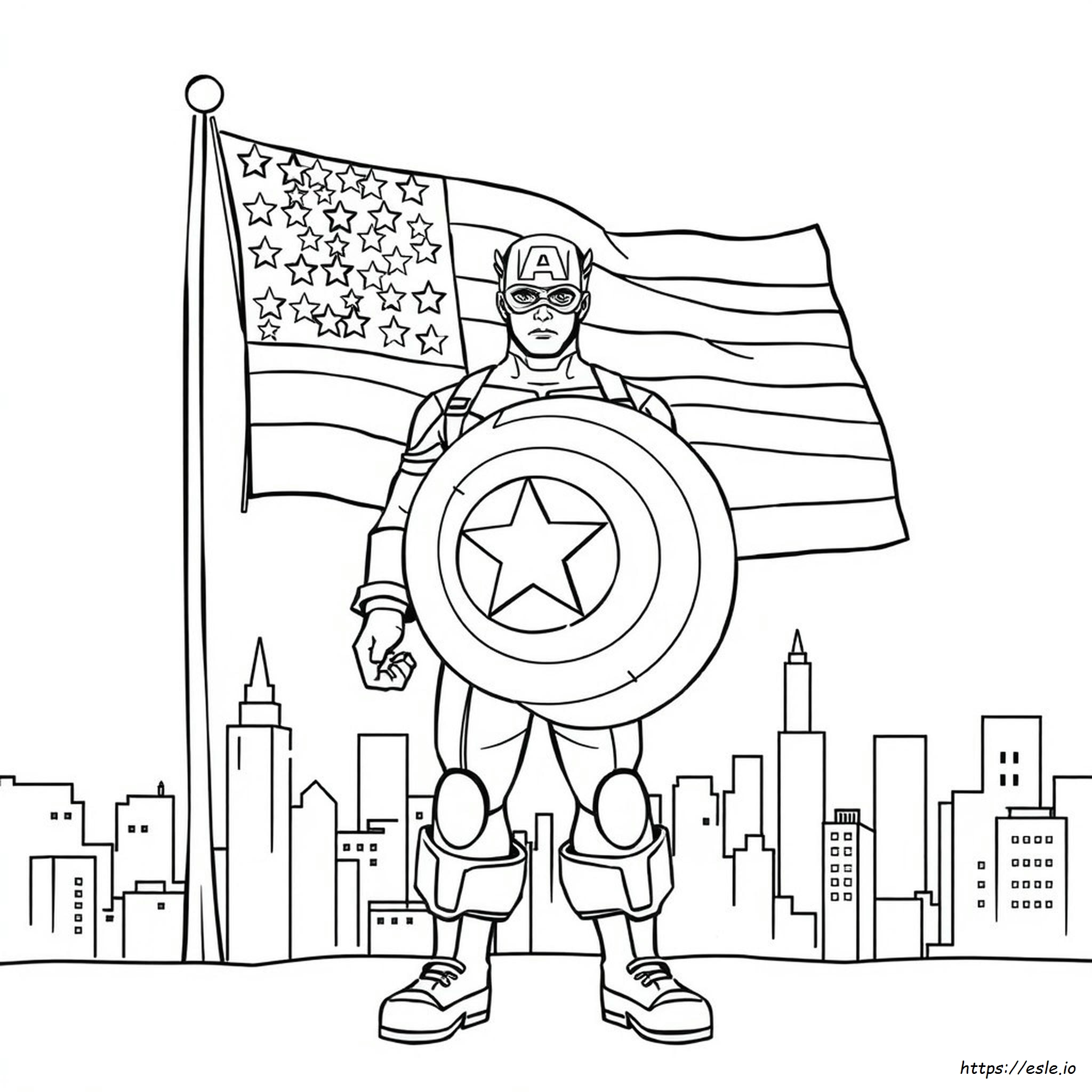 Scudo Di Capitan America Da Colorare E Stampare Gratis