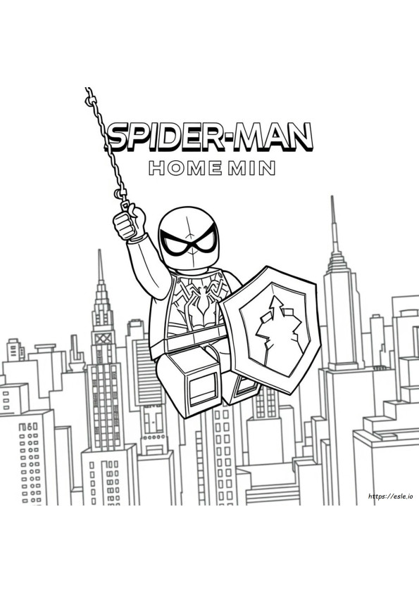 Lego Spider Man Homecoming Gambar Mewarnai