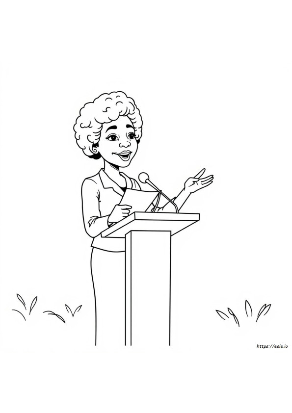 Shirley Chisholm Coloring Page