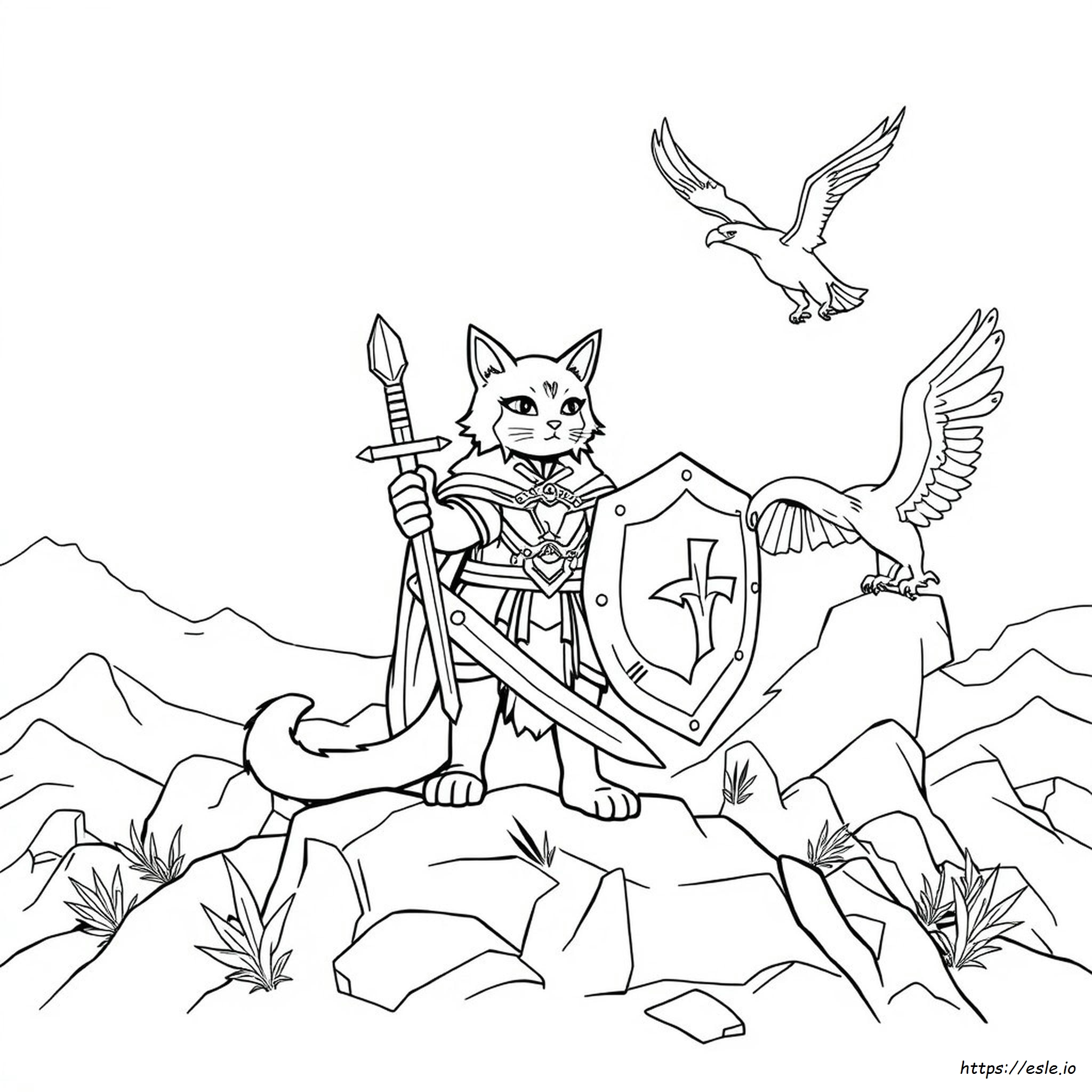 Guerriera Regina Gatto Disegni Da Colorare
