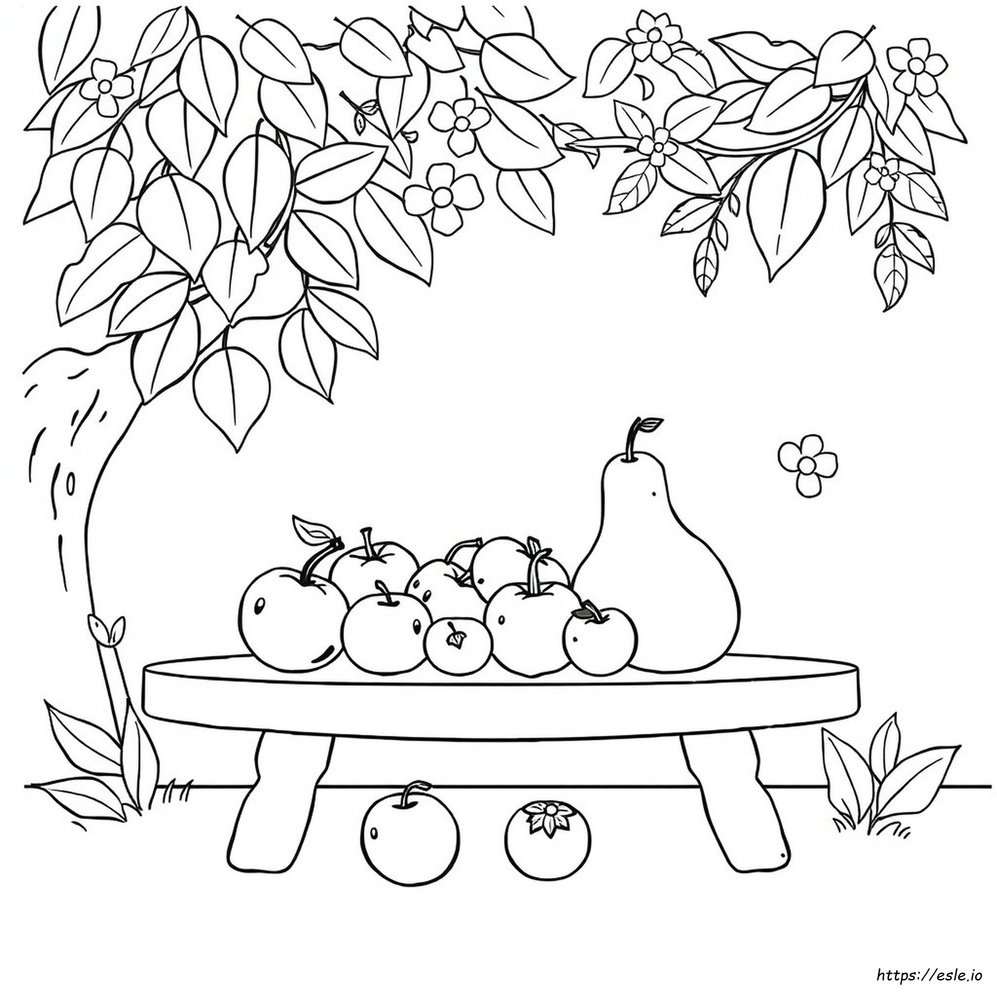 Fruit Coloring Easy Colouring Worksheets For Nursery