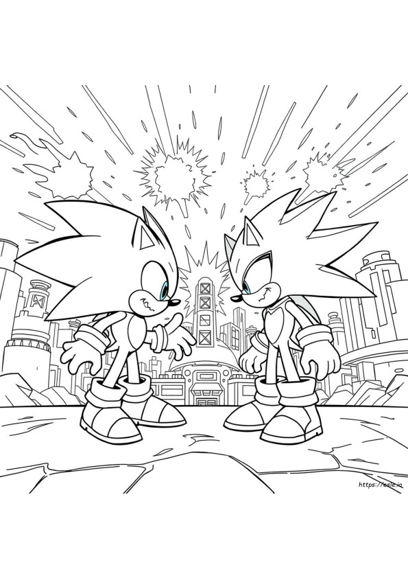 Coloriages Sonic Métal Shadow Hérisson