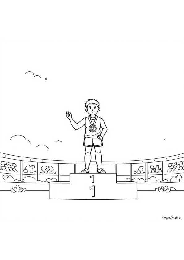 Gold Medal Coloring Sheet