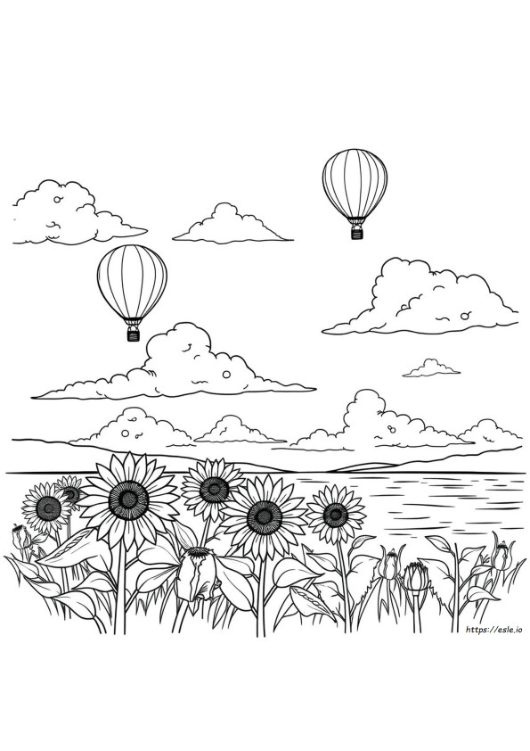 Summer Scene Coloring Pages