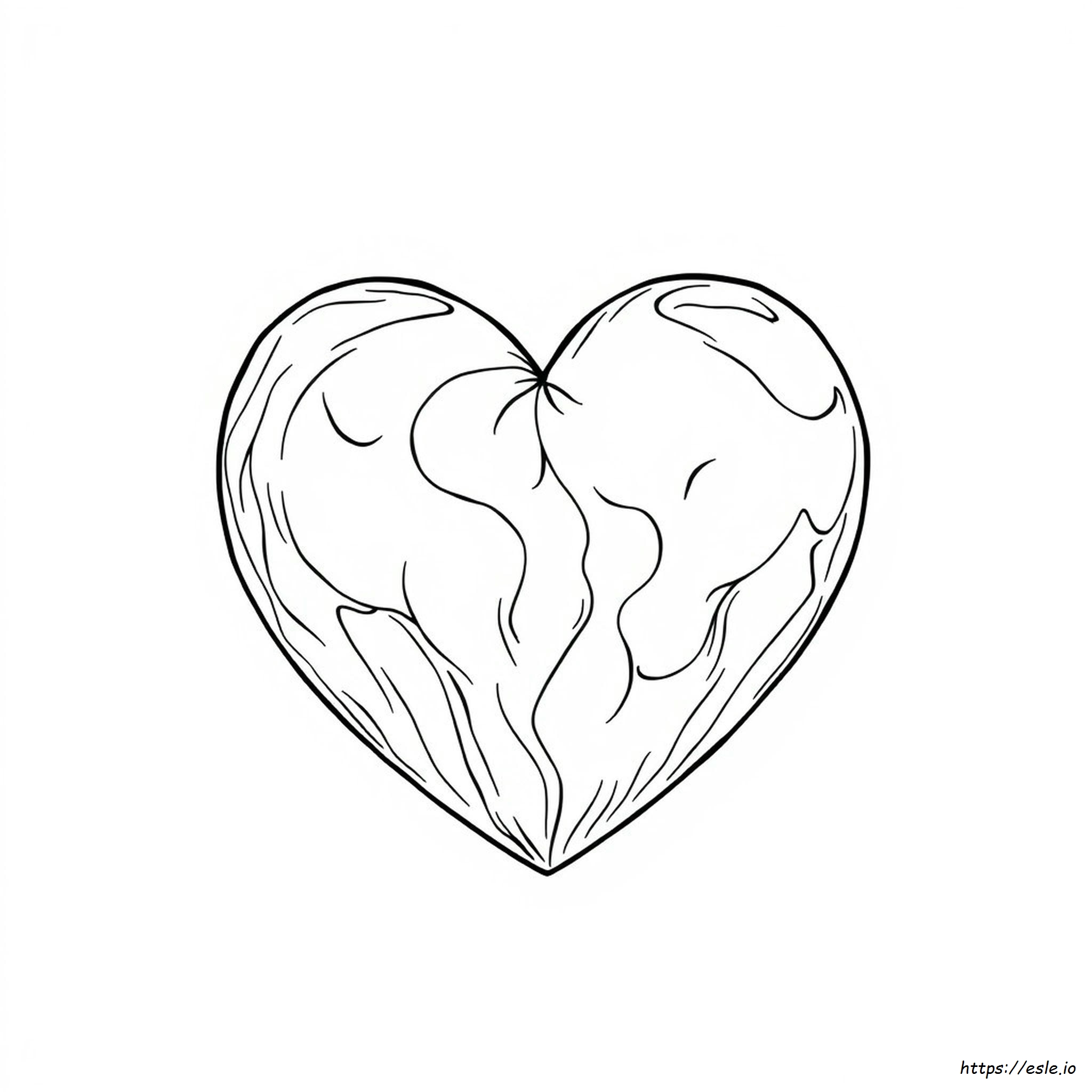 Realistic Heart Coloring Pages