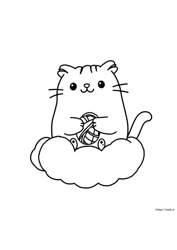 Kawaii Pusheen Cat Coloring Pages