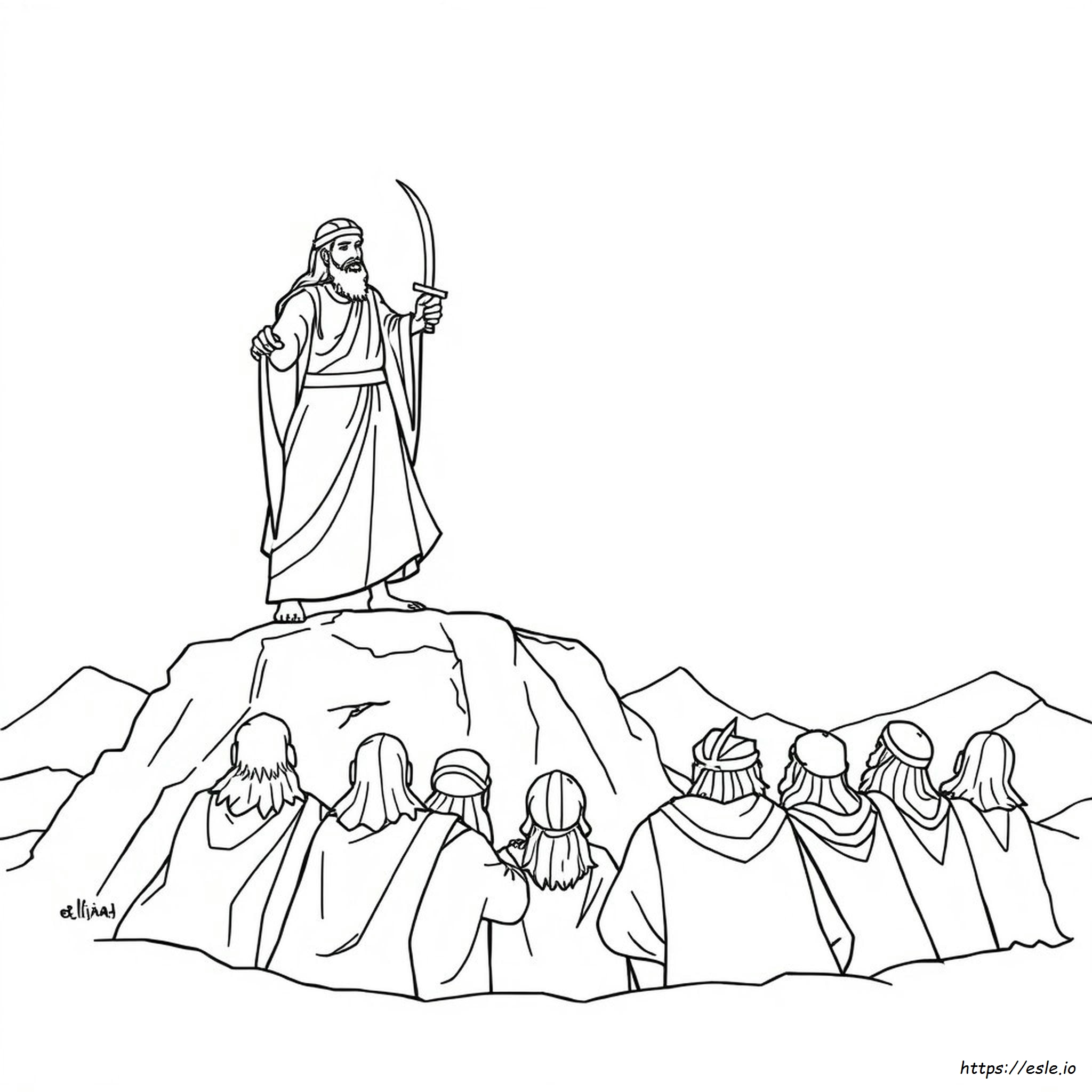 Elijah And The Prophets Of Baal Coloring Page
