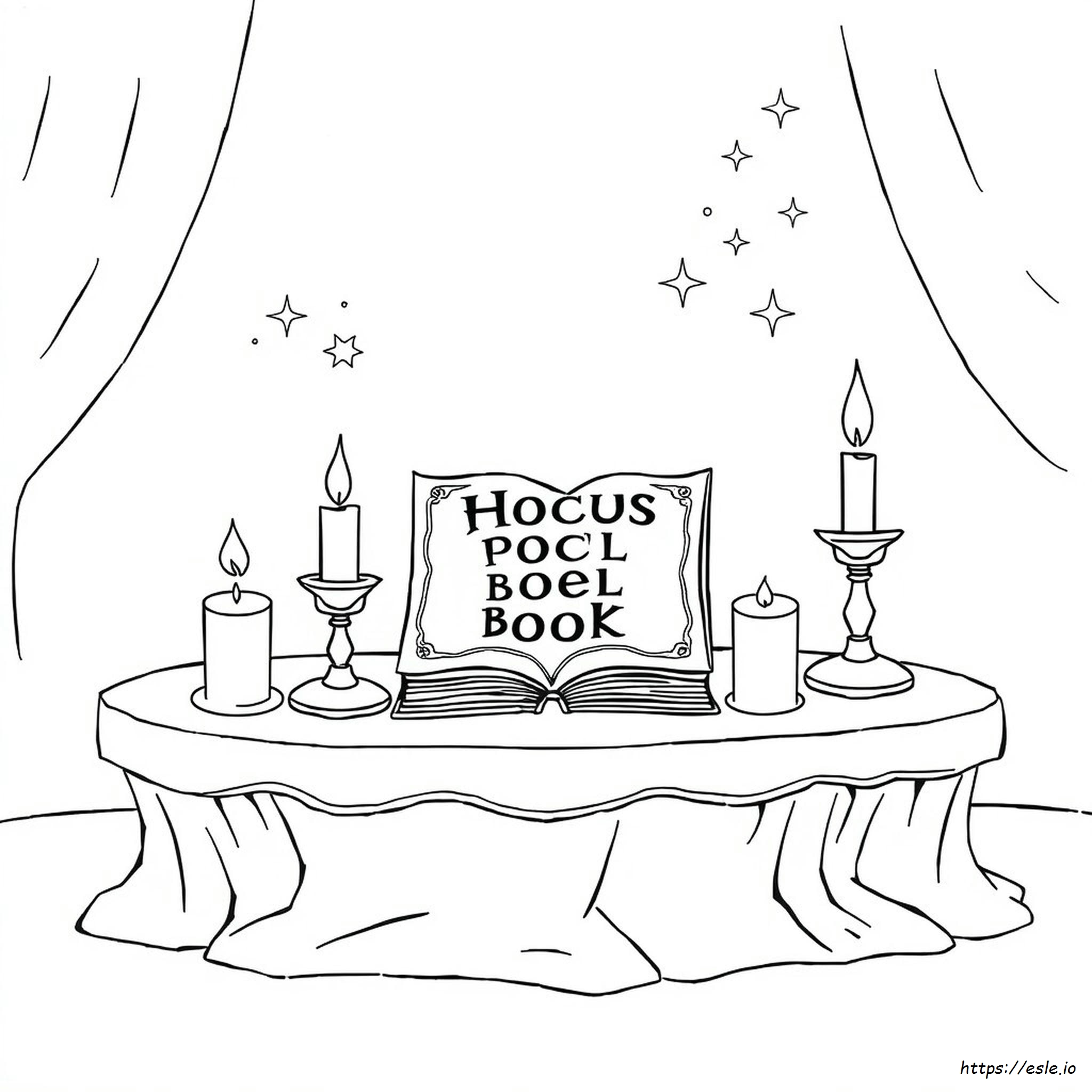 Hocus Pocus Spell Book Coloring Pages