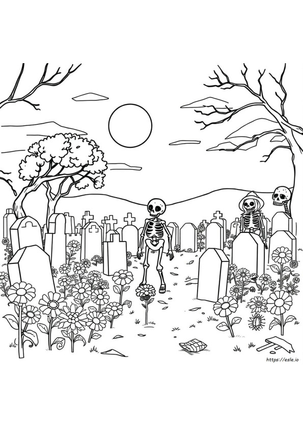 Kolorowanki Dia De Muertos