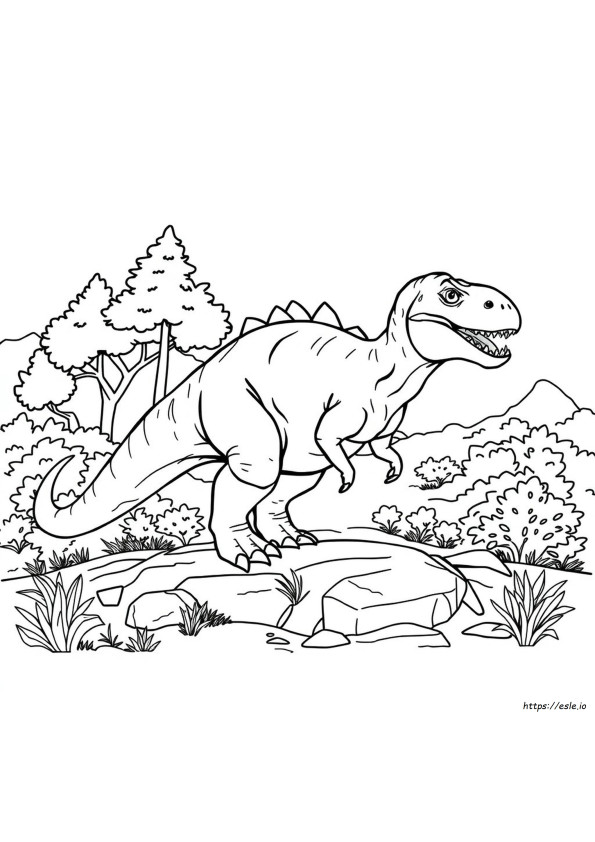 Realistische Allosaurus Ausmalbilder