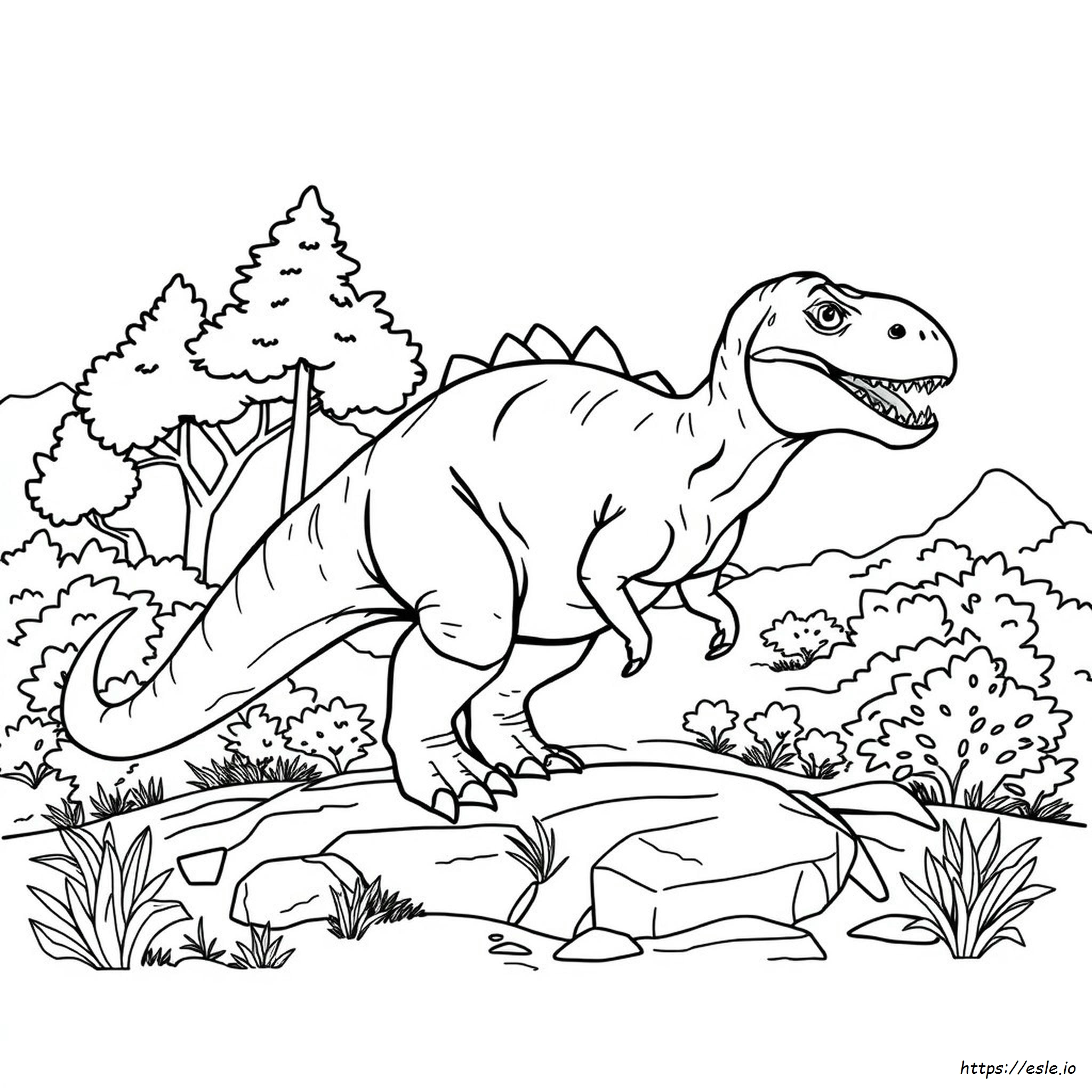 Realistic Allosaurus Coloring Pages