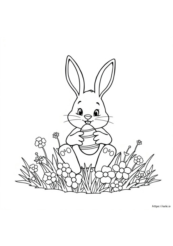 Volto Di Coniglio Pasquale Disegni Da Colorare