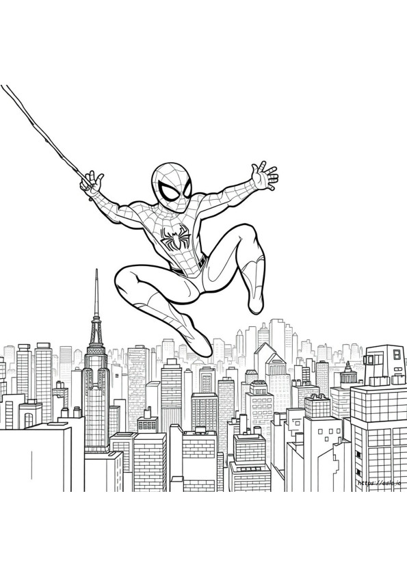 Spiderman Free Colouring Pages