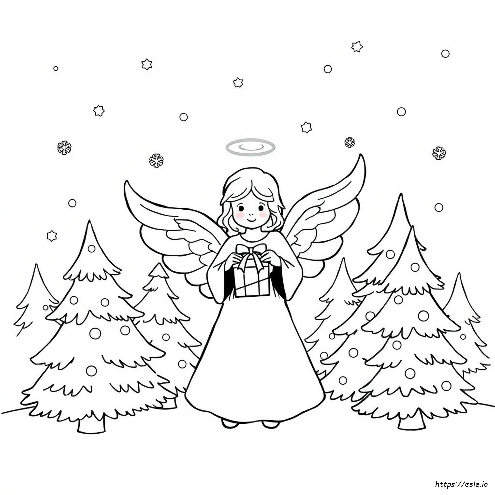 Christmas Angel Coloring Pages To Print