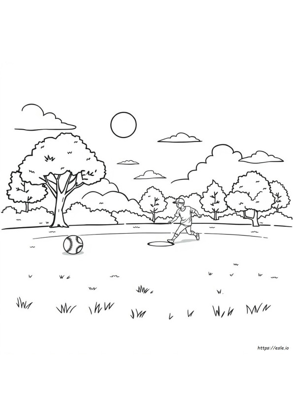 Pagina Da Colorare Di Kickball