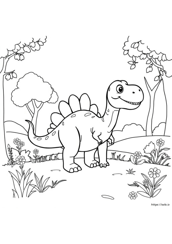 Animoitu Dinosaurus Värityskuvat
