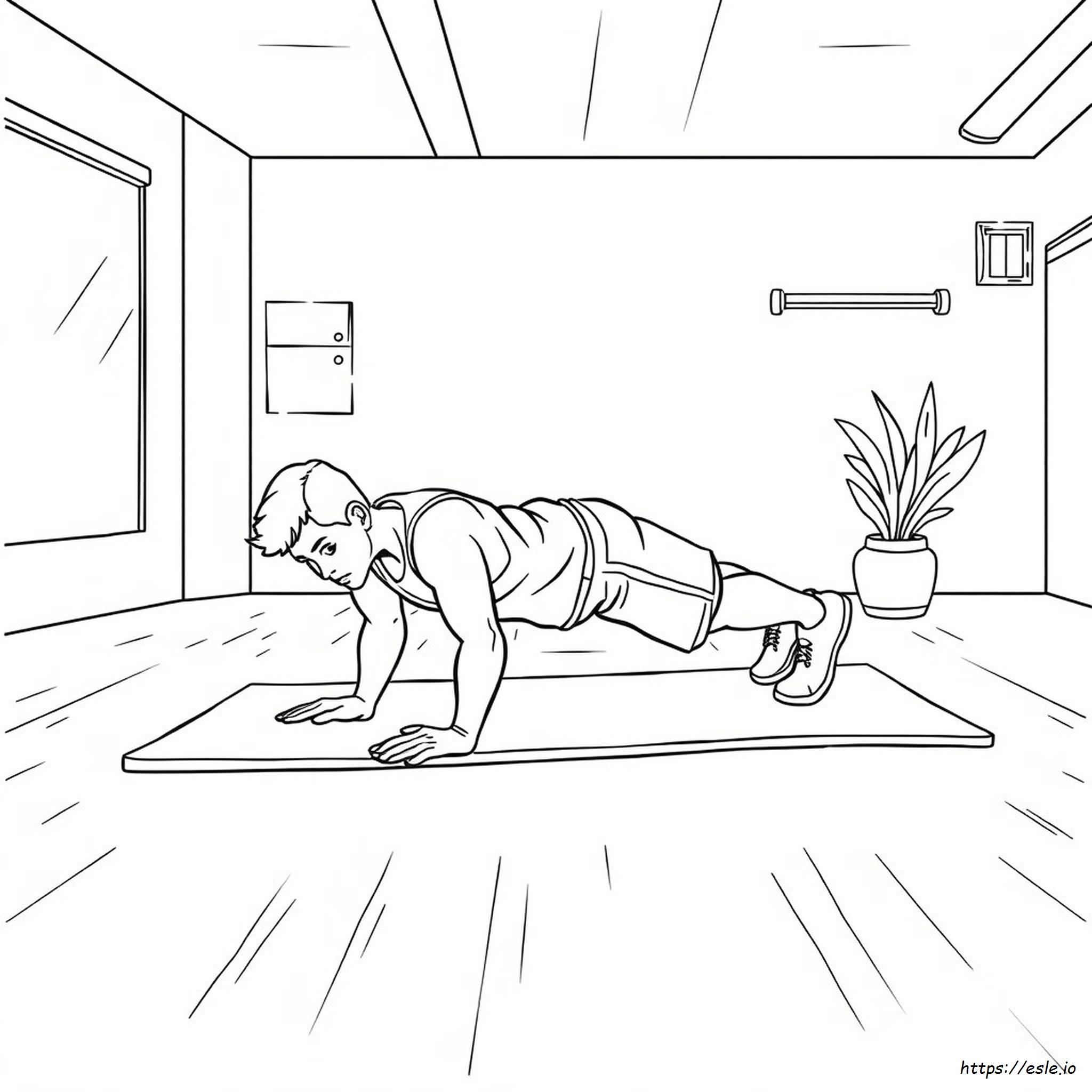 Fitness Colouring Pages