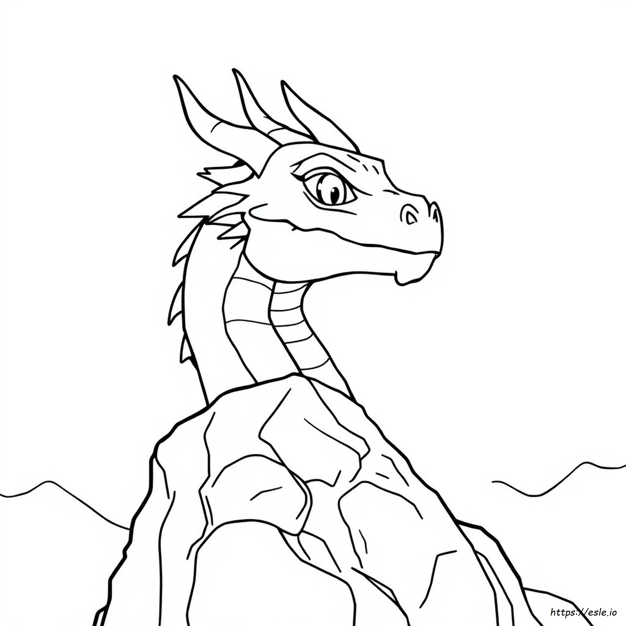 Cabeza De Dragón Para Colorear