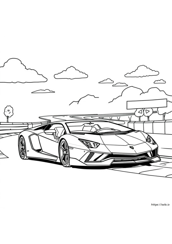Printable Lamborghini Aventador Lamborghini Coloring Pages