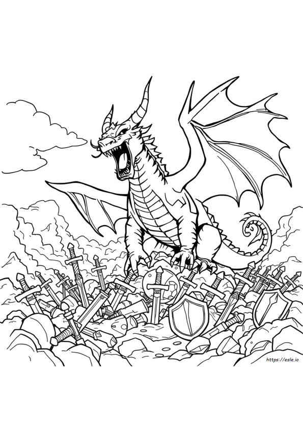 Screaming Death Dragon Coloring Pages