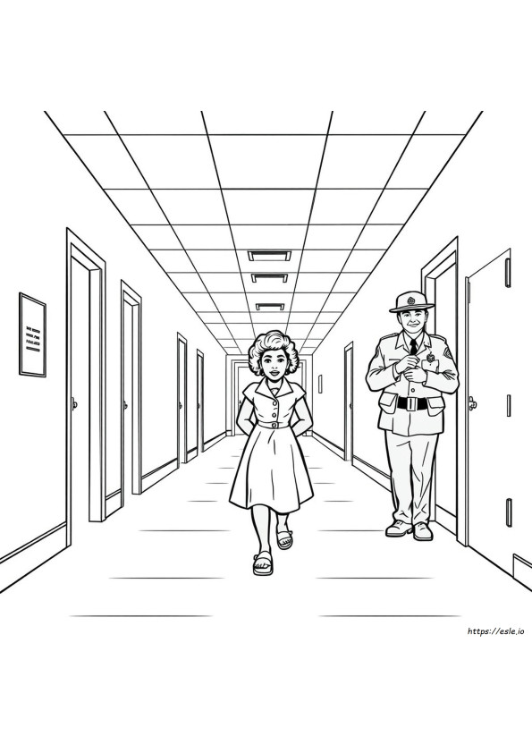 Ruby Bridges Da Colorare Gratis