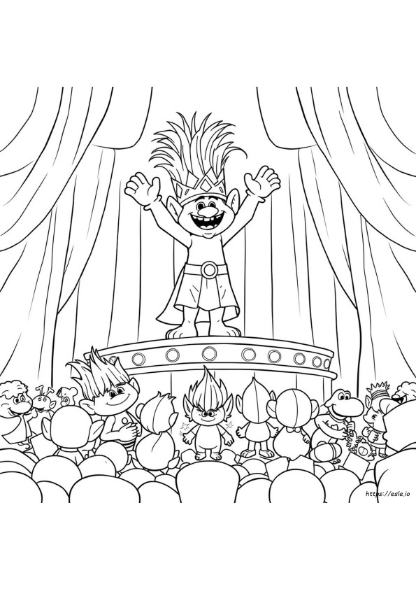 Trolls World Tour Coloring Pages King Trollex