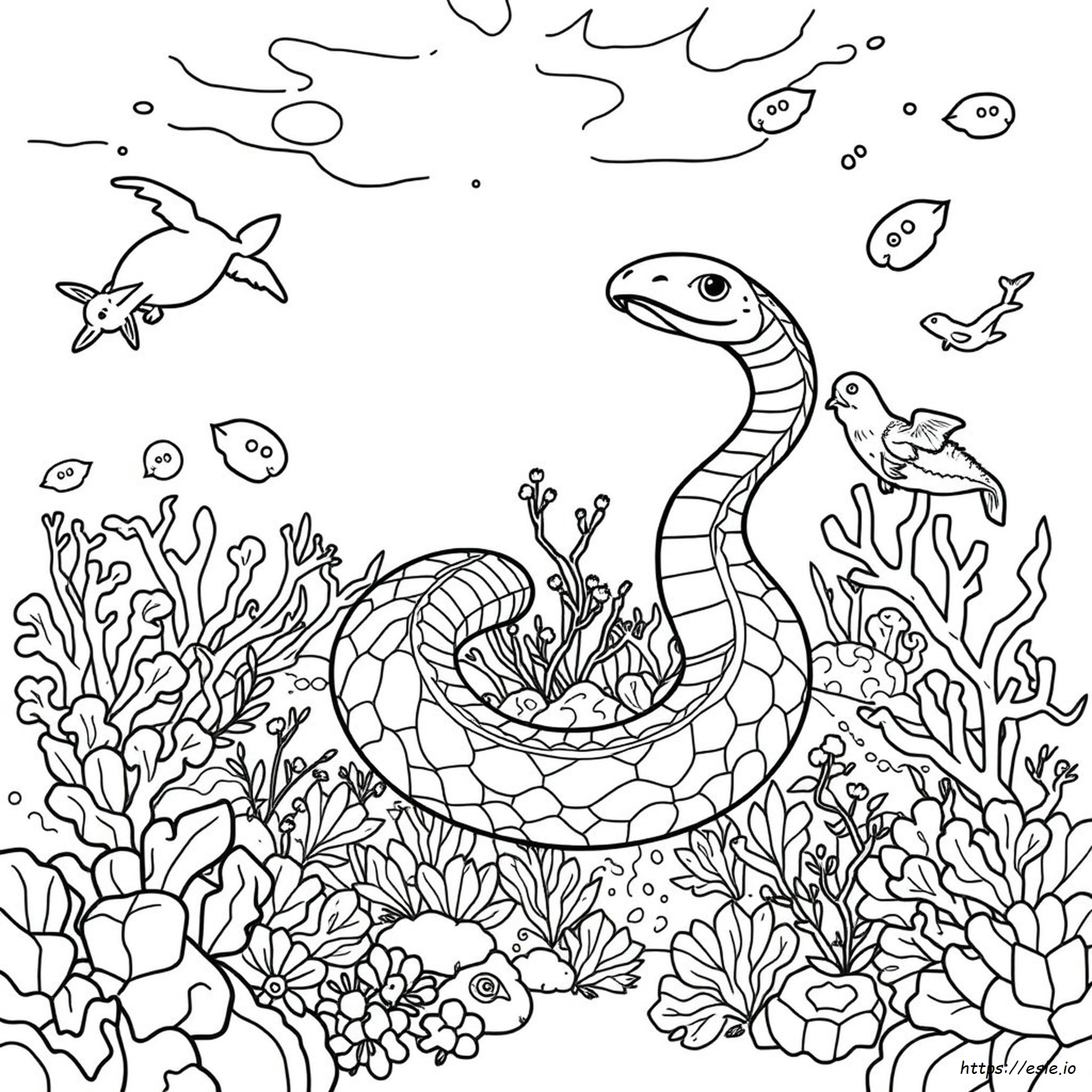 Sea Serpent Mythical Creatures Coloring Pages