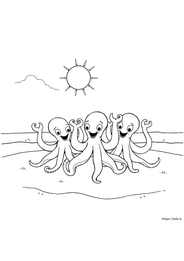 Preschool Octopus Coloring Page