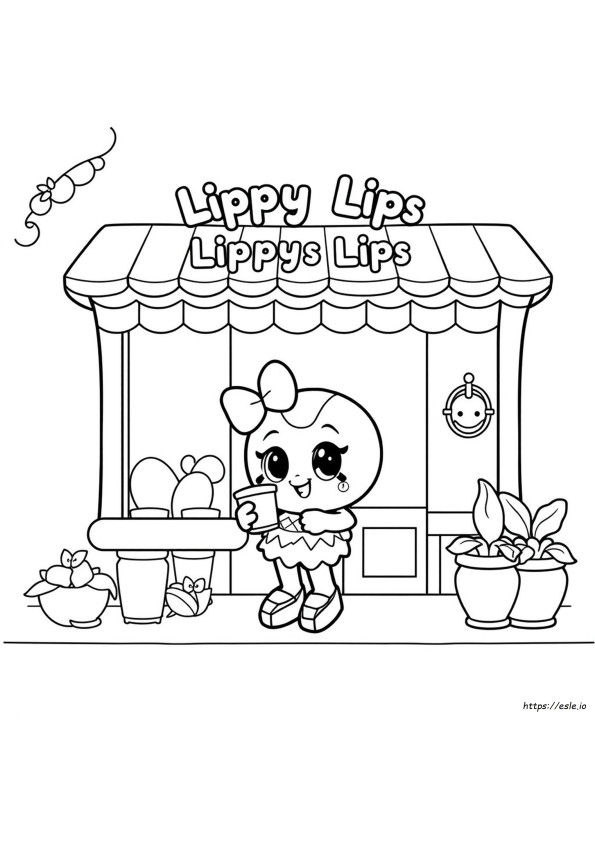 Lippy Lips Shopkins Coloring Page