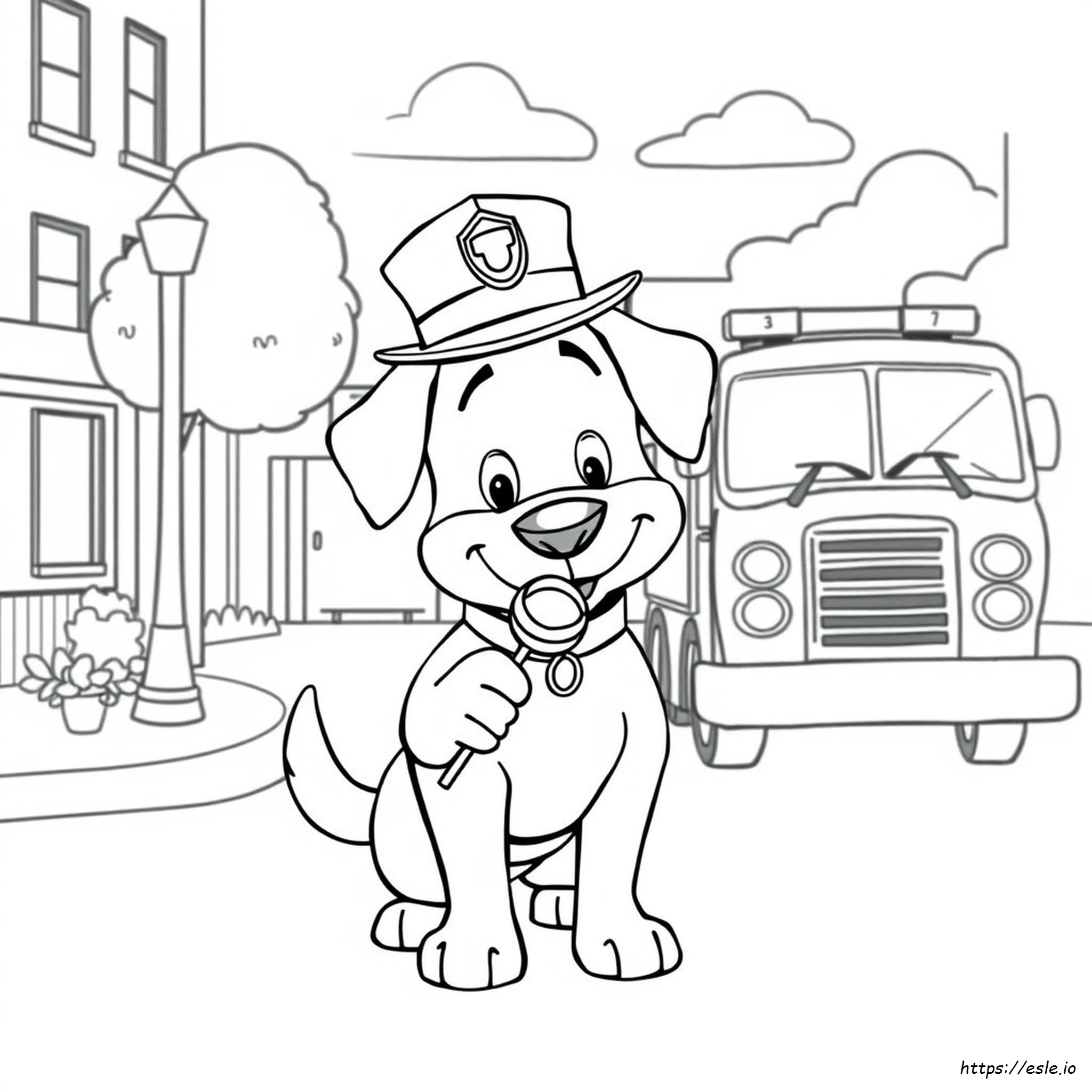 Gambar Mewarnai Dog Man
