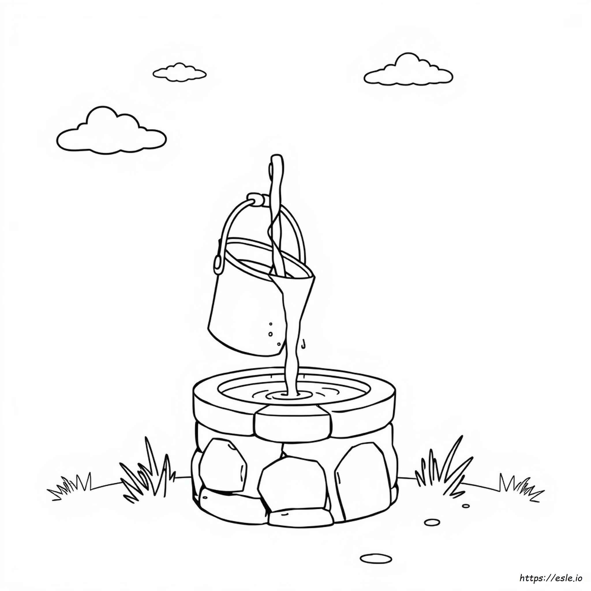 Bucket Filling Coloring Page