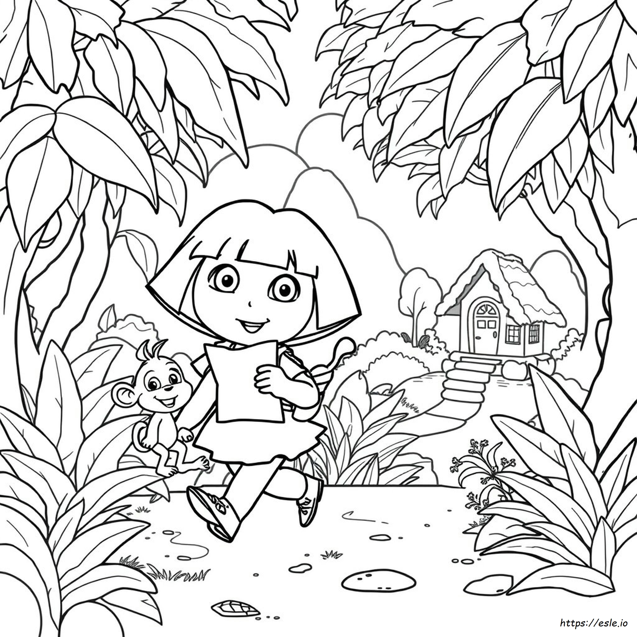 Dibujo De Dora Para Colorear