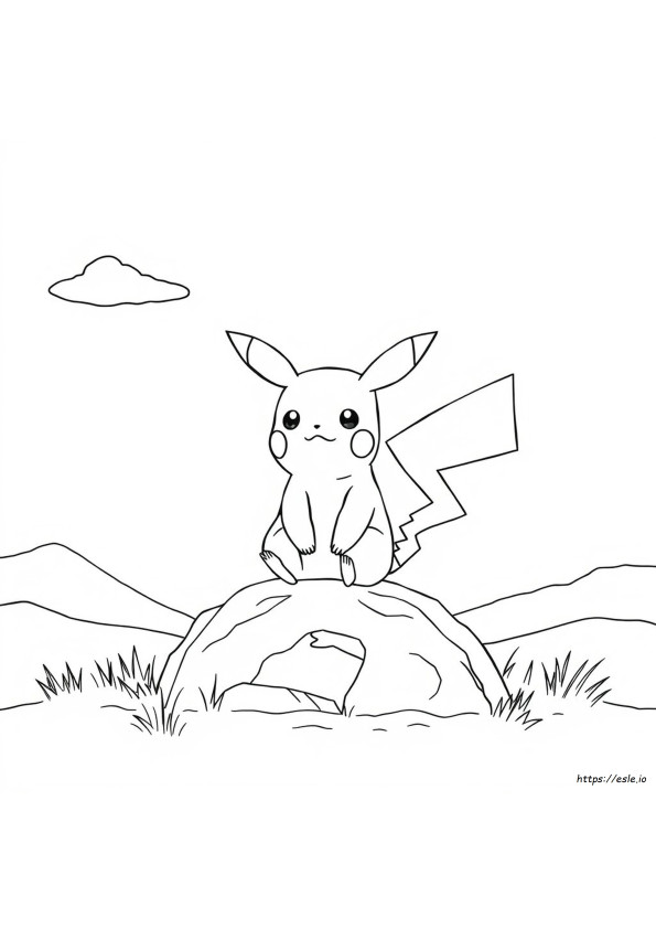 Easy Pikachu Coloring Pages