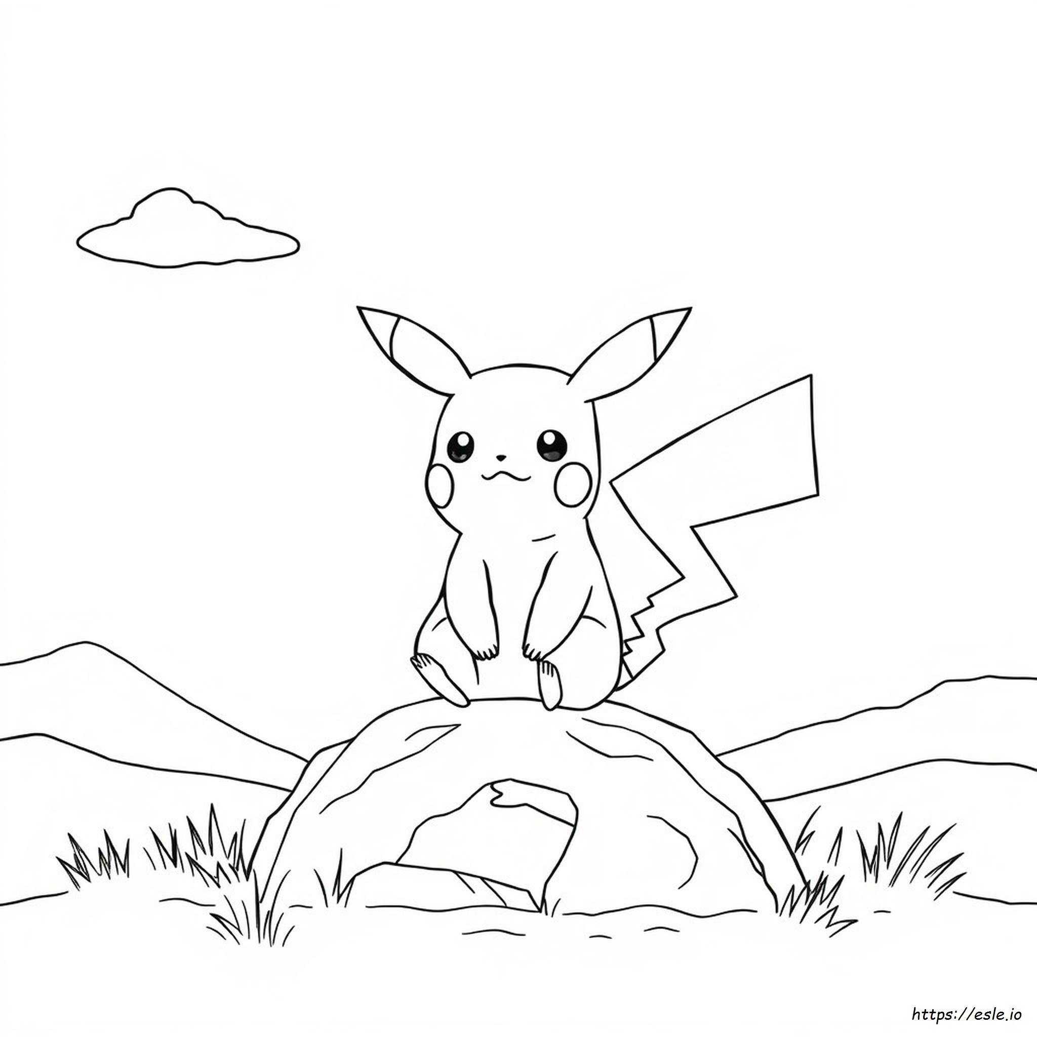 Łatwe Kolorowanki Pikachu
