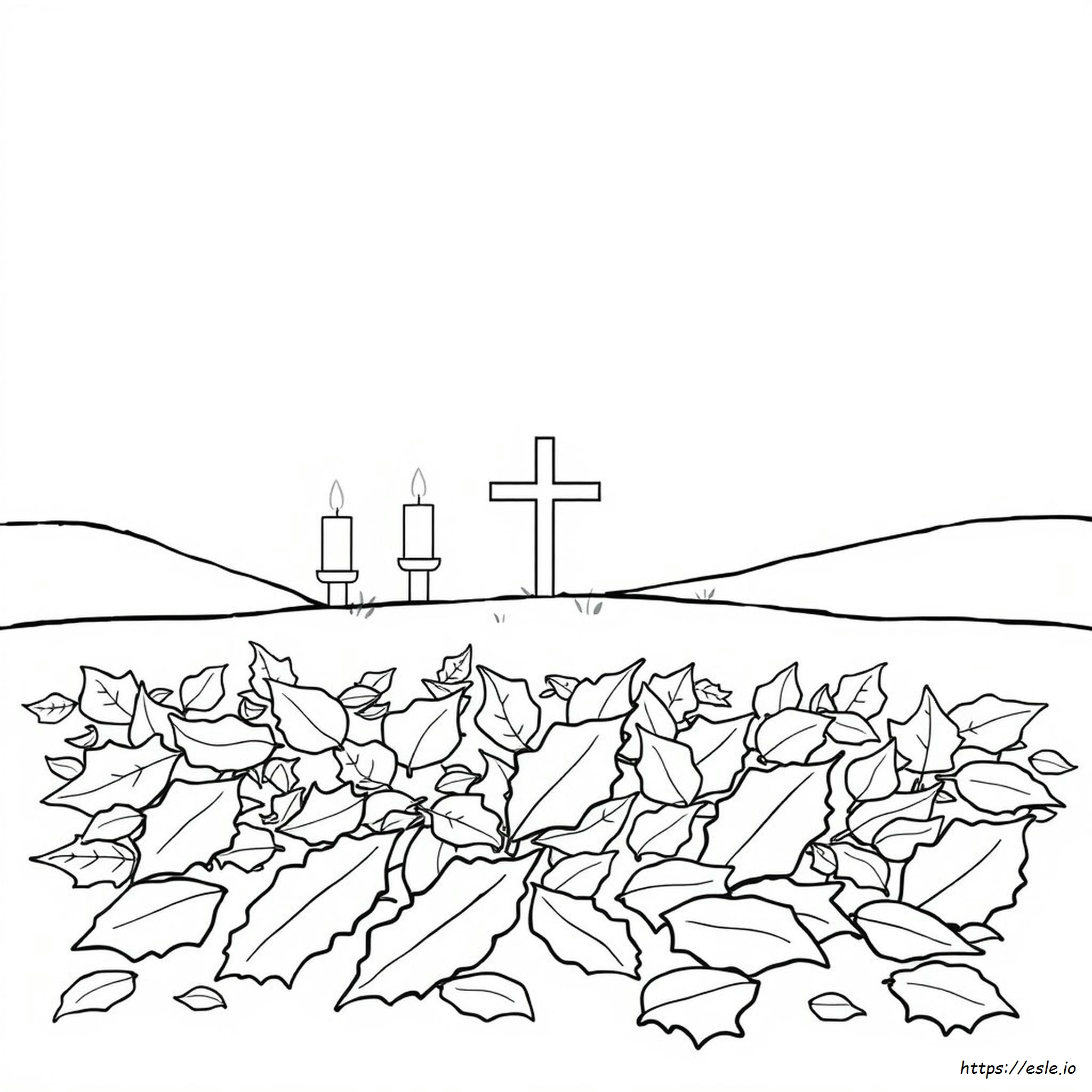 Gambar Mewarnai Religius Musim Gugur