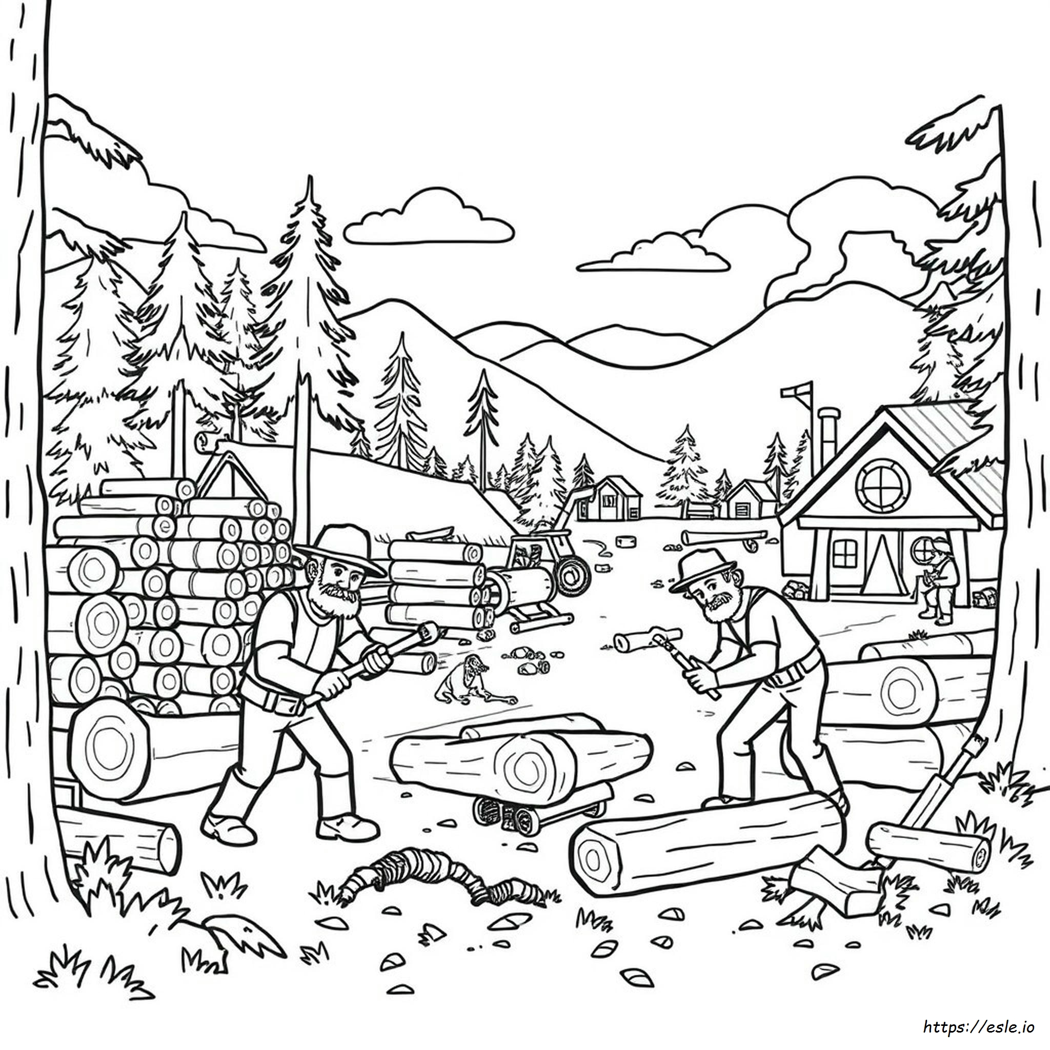 Gambar Mewarnai Dongeng Lumberhill
