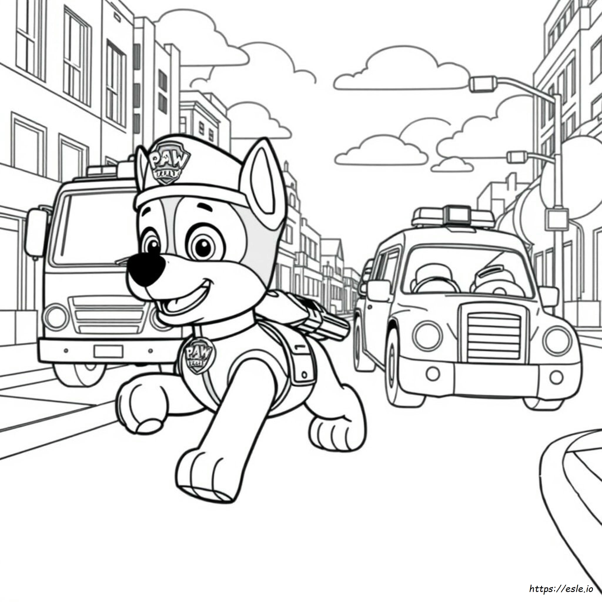 Chase Paw Patrol Coloring Sheet