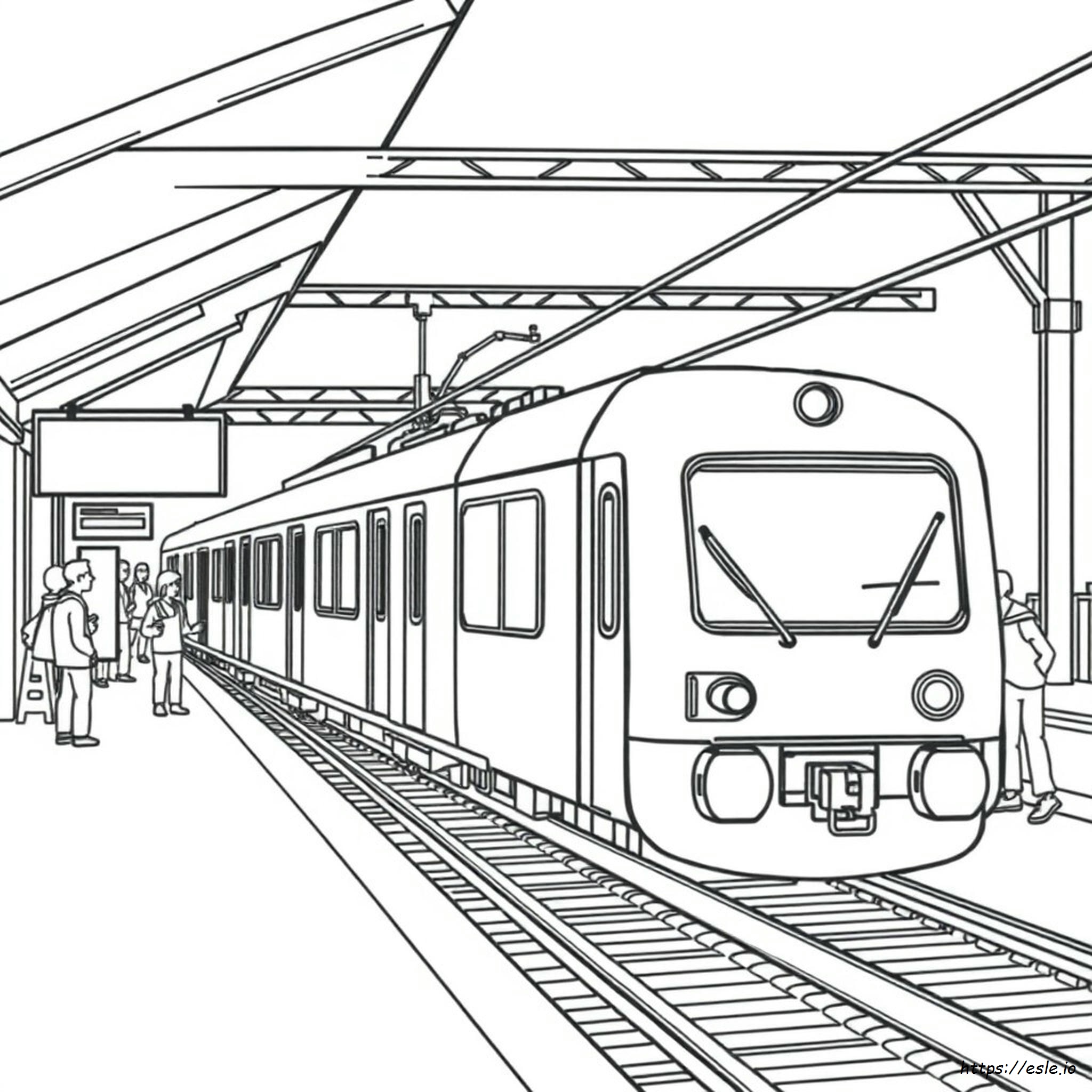 Stazione Dei Treni Da Colorare E Stampare
