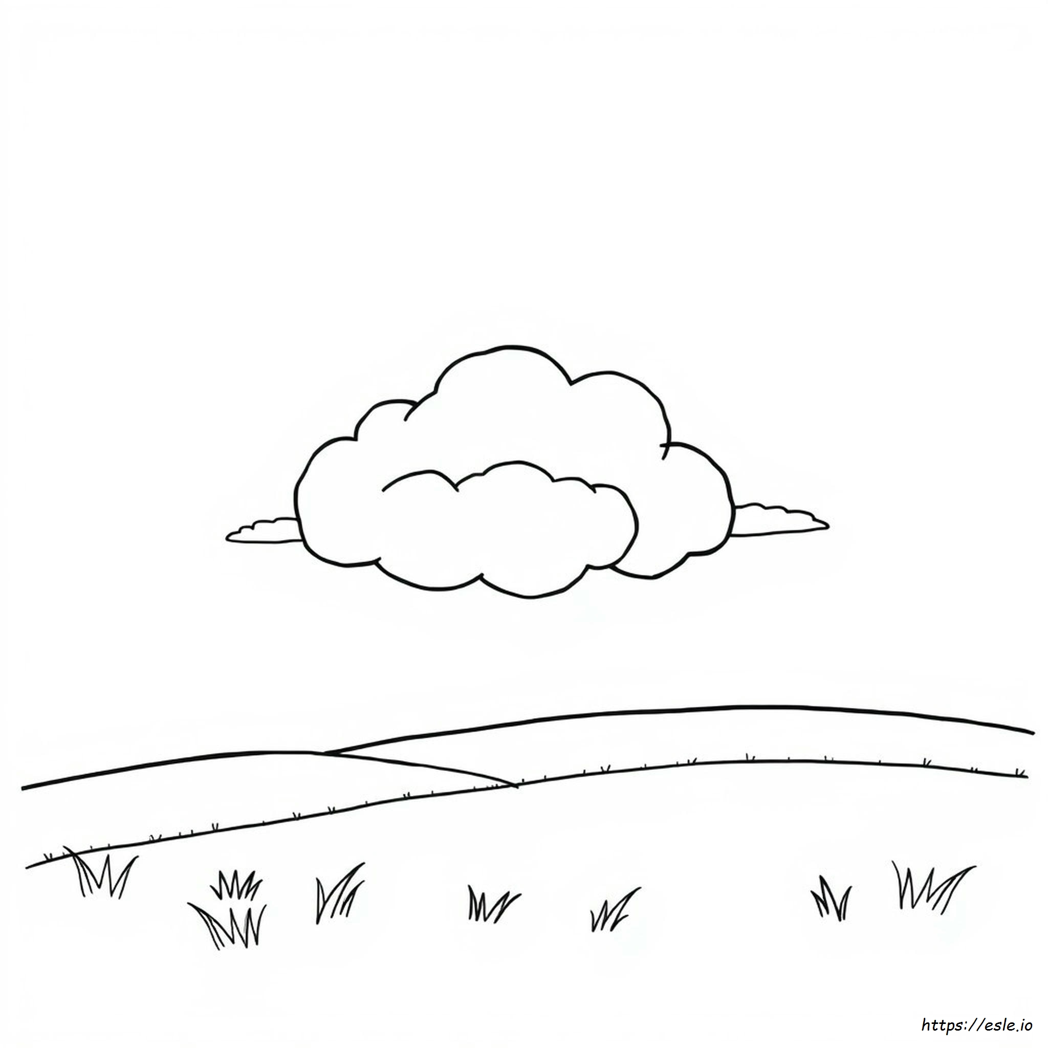 Colouring Picture Of Cloud