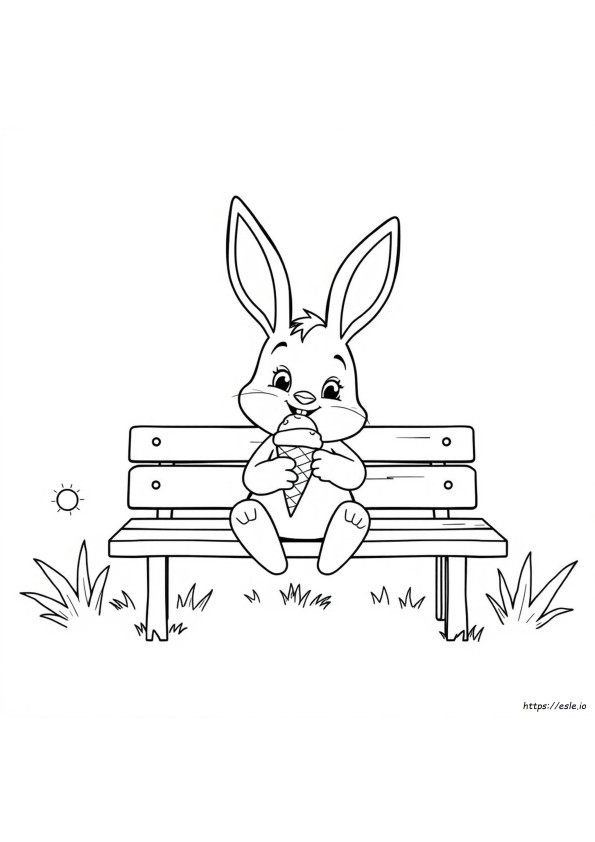 Bunny Ice Cream Coloring Pages