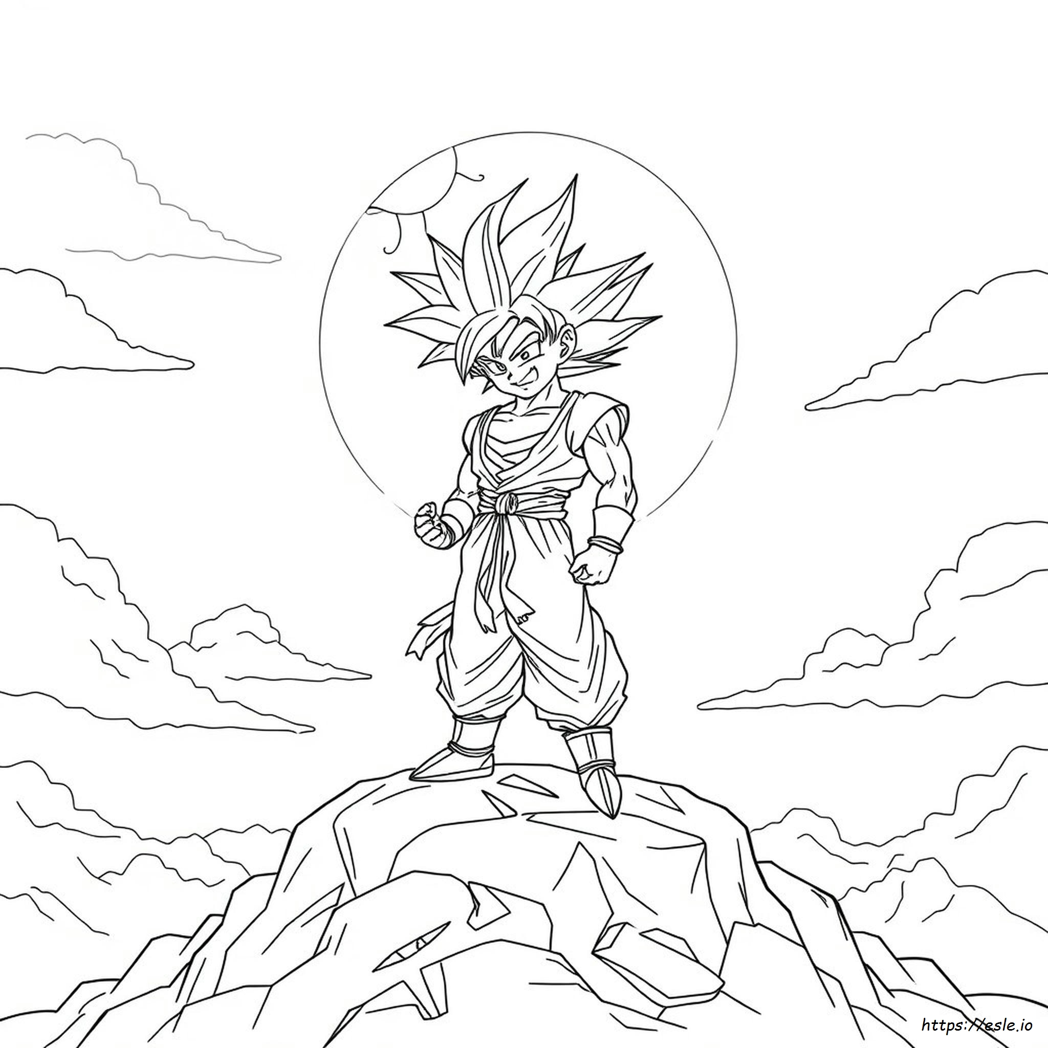 Goku Super Saiyan God Da Colorare E Stampare