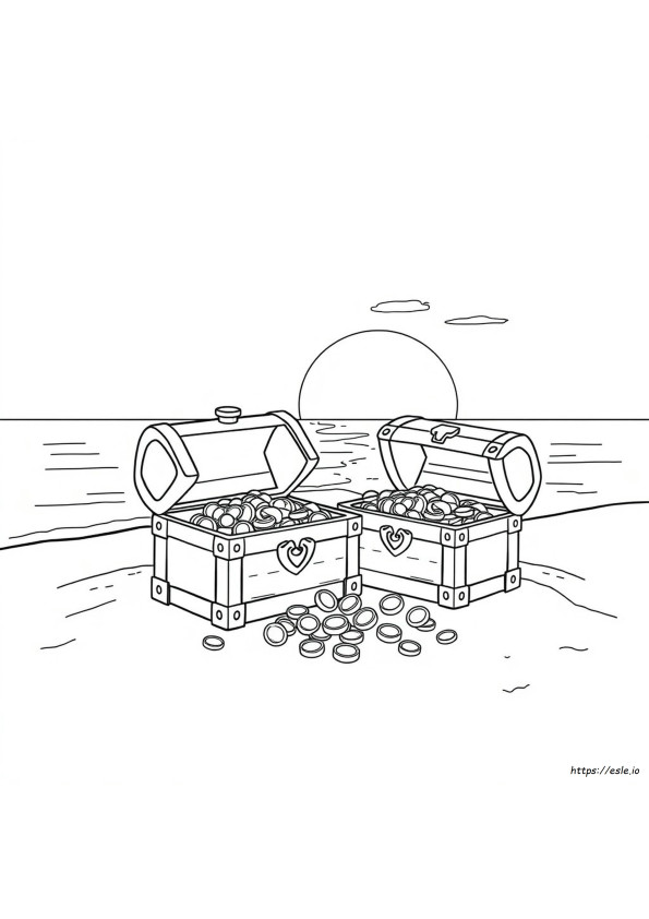  Schatzkiste Ausmalbild 
