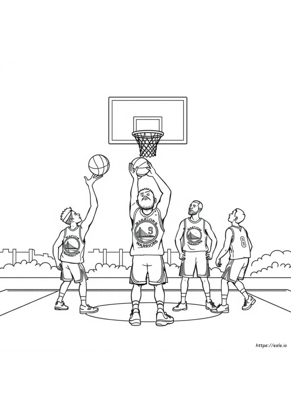 Disegni Da Colorare Di Basket Dei Warriors