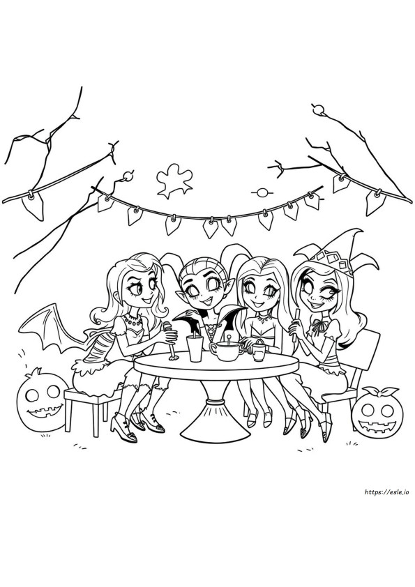 Vampirina Ghoul Girls Gambar Mewarnai