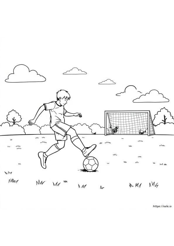 サッカーぬりえ