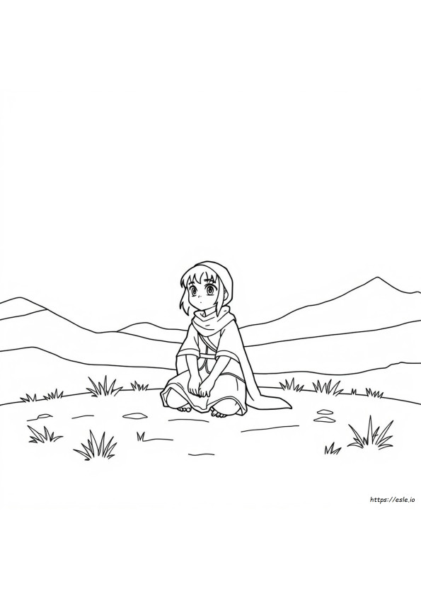 Toph Coloring Page