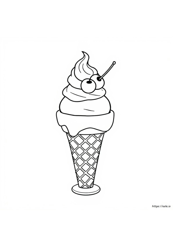 Coloring Sheet Ice Cream Sundae Coloring Page